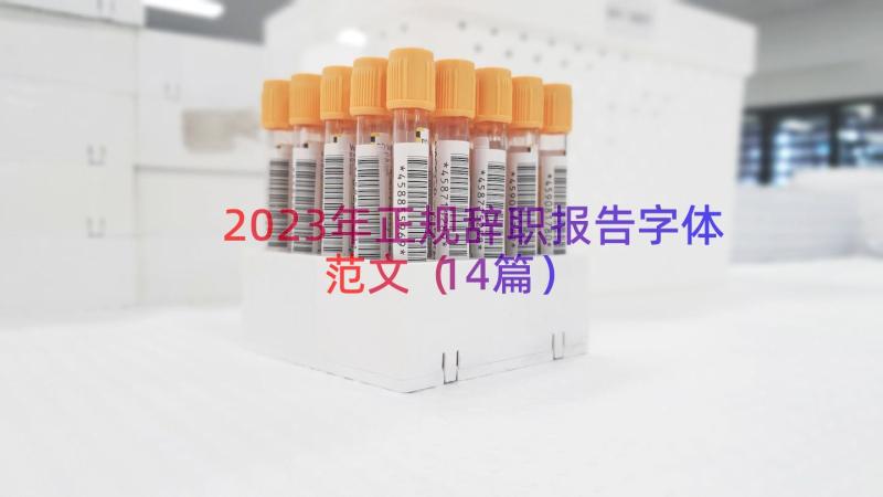 2023年正规辞职报告字体范文（14篇）