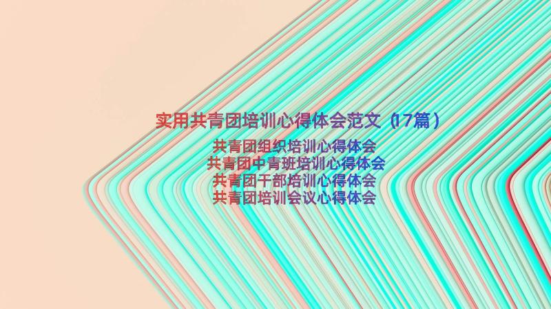 实用共青团培训心得体会范文（17篇）