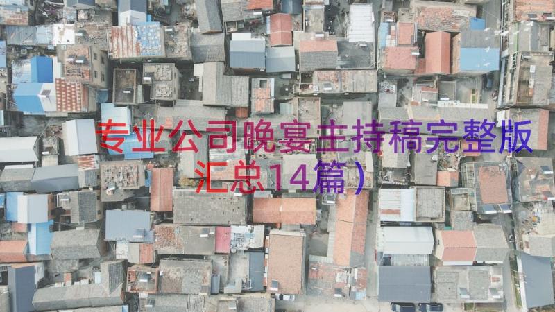 专业公司晚宴主持稿完整版（汇总14篇）