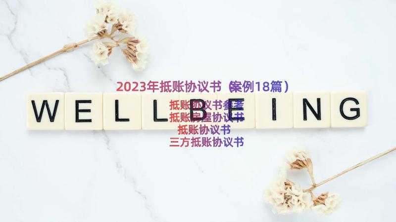 2023年抵账协议书（案例18篇）