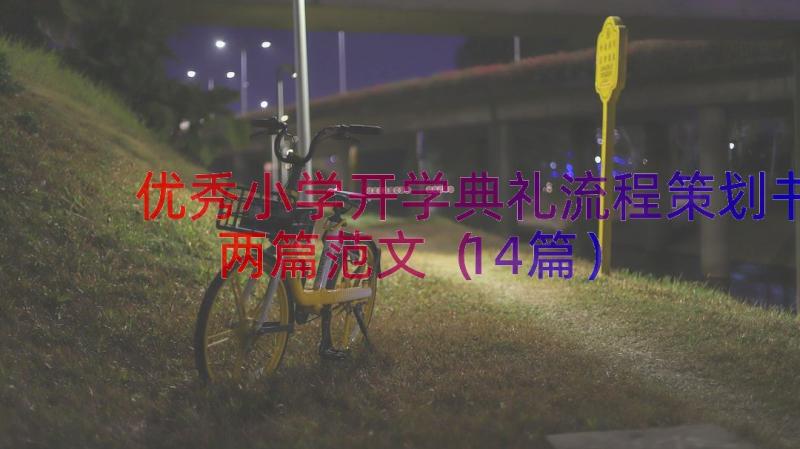 优秀小学开学典礼流程策划书两篇范文（14篇）