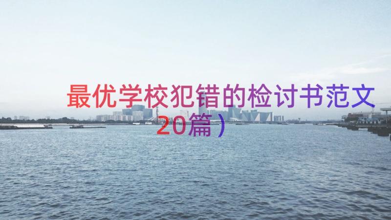 最优学校犯错的检讨书范文（20篇）