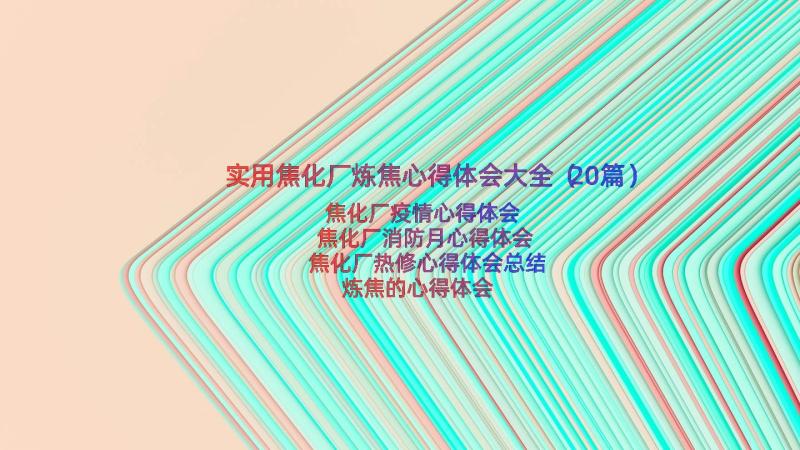 实用焦化厂炼焦心得体会大全（20篇）