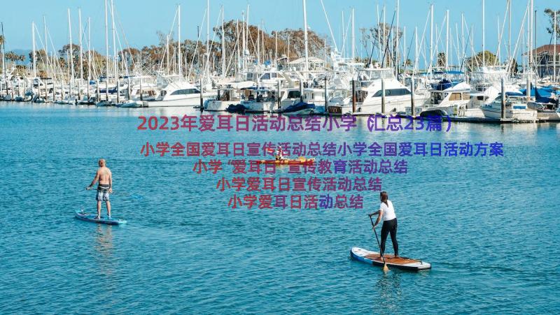 2023年爱耳日活动总结小学（汇总23篇）