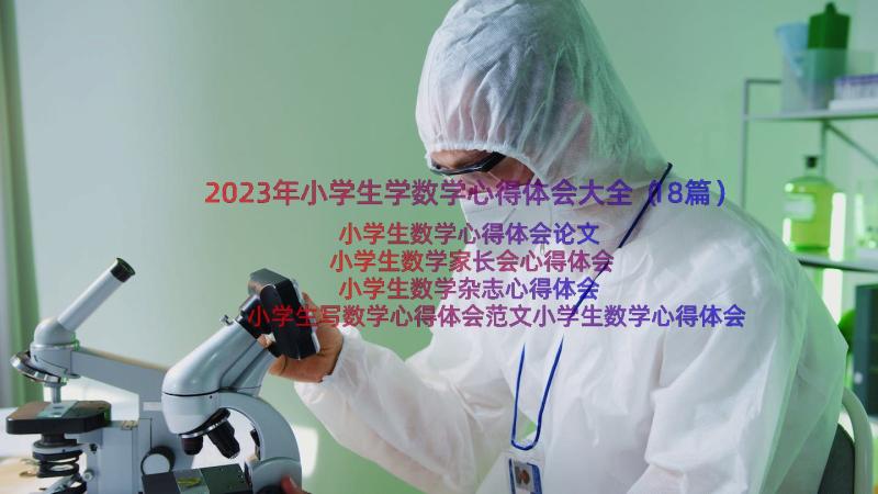 2023年小学生学数学心得体会大全（18篇）