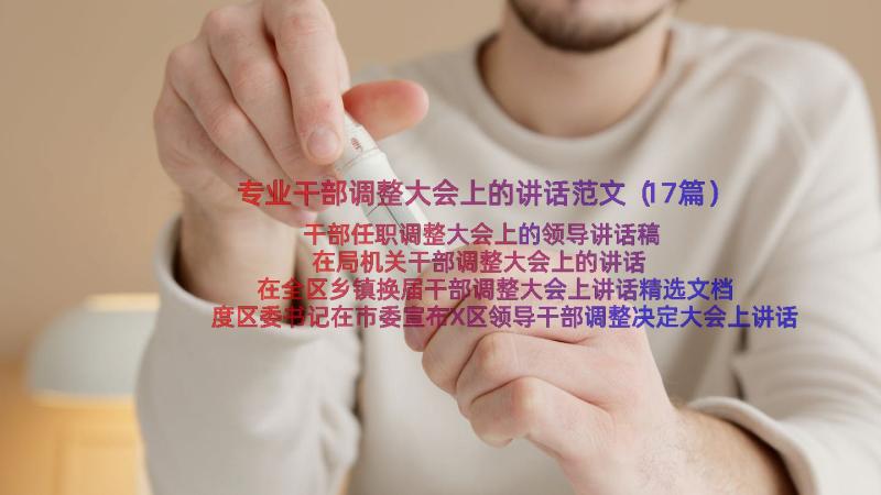 专业干部调整大会上的讲话范文（17篇）