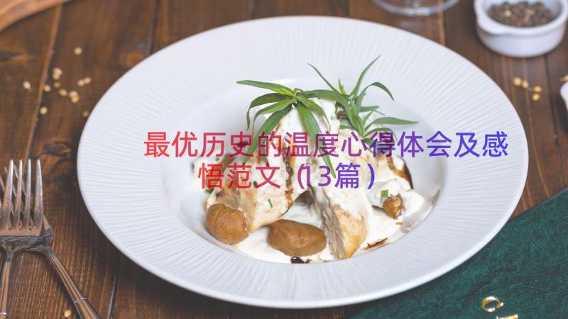 最优历史的温度心得体会及感悟范文（13篇）