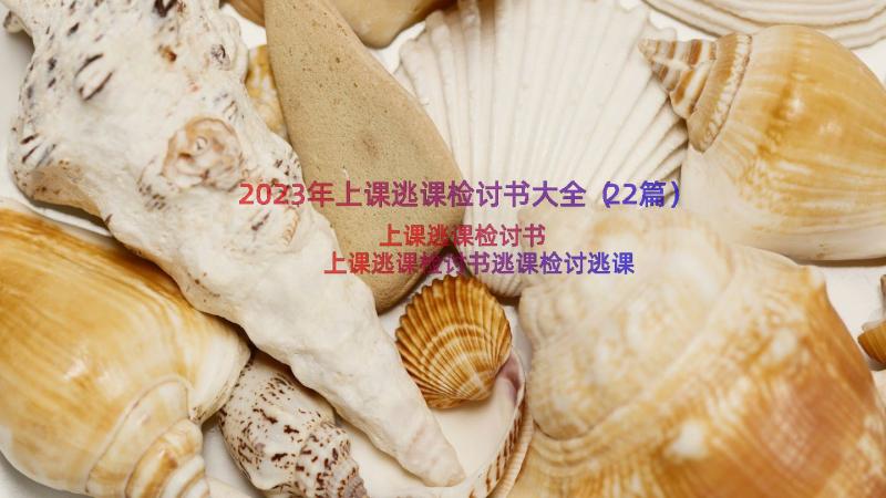 2023年上课逃课检讨书大全（22篇）