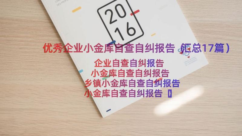 优秀企业小金库自查自纠报告（汇总17篇）