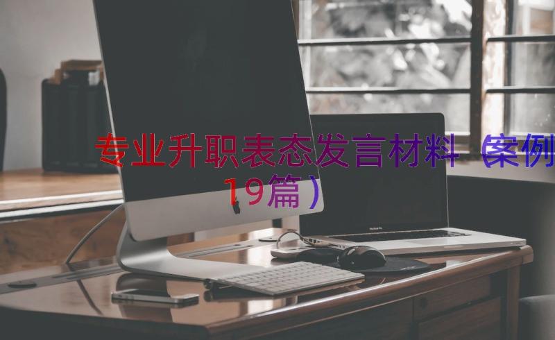 专业升职表态发言材料（案例19篇）