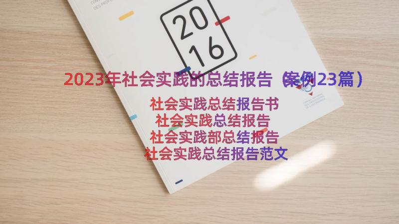 2023年社会实践的总结报告（案例23篇）