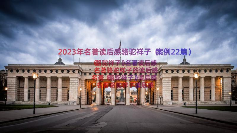 2023年名著读后感骆驼祥子（案例22篇）