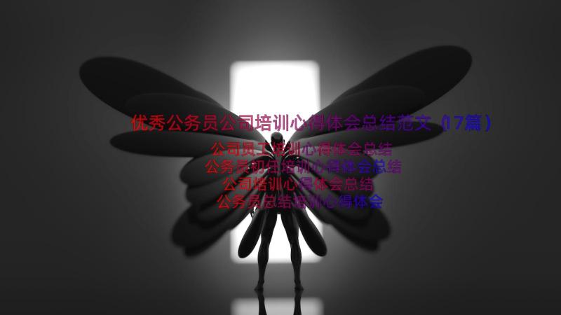 优秀公务员公司培训心得体会总结范文（17篇）