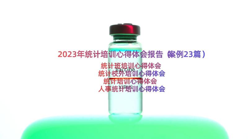 2023年统计培训心得体会报告（案例23篇）