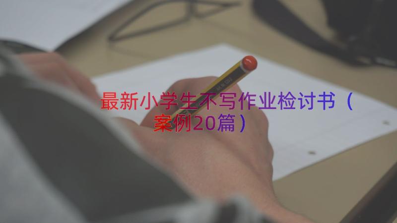 最新小学生不写作业检讨书（案例20篇）