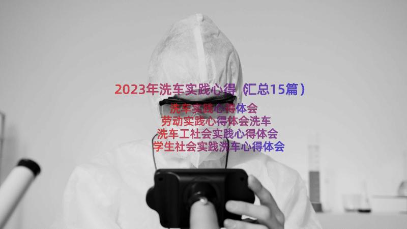 2023年洗车实践心得（汇总15篇）