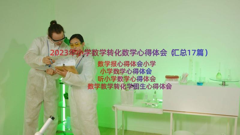 2023年小学数学转化数学心得体会（汇总17篇）