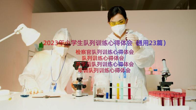 2023年小学生队列训练心得体会（通用23篇）