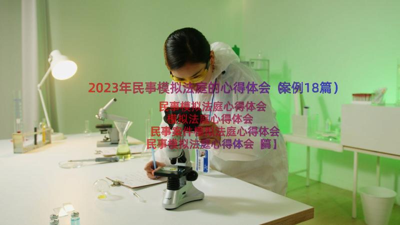 2023年民事模拟法庭的心得体会（案例18篇）