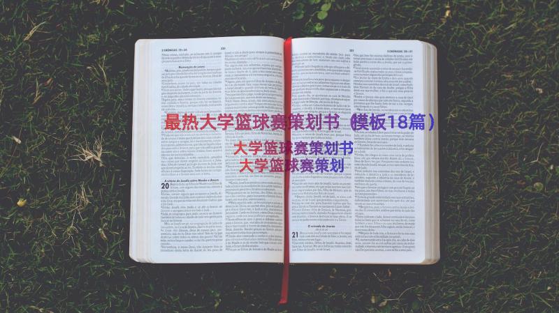 最热大学篮球赛策划书（模板18篇）