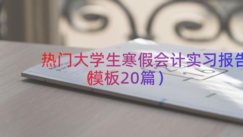 热门大学生寒假会计实习报告（模板20篇）