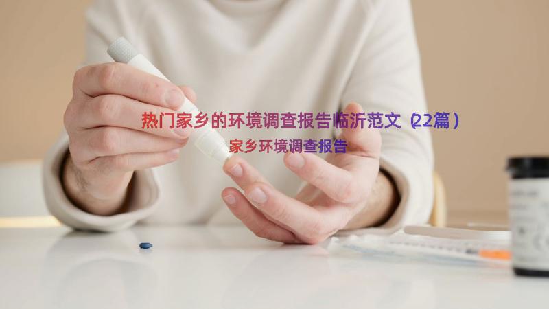 热门家乡的环境调查报告临沂范文（22篇）