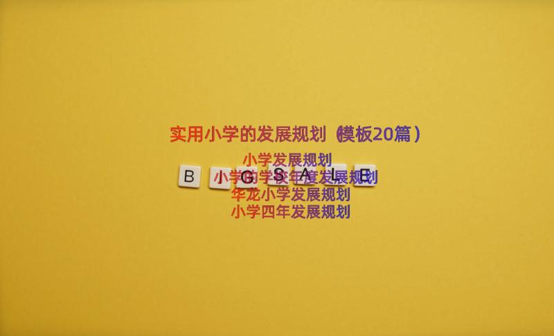 实用小学的发展规划（模板20篇）