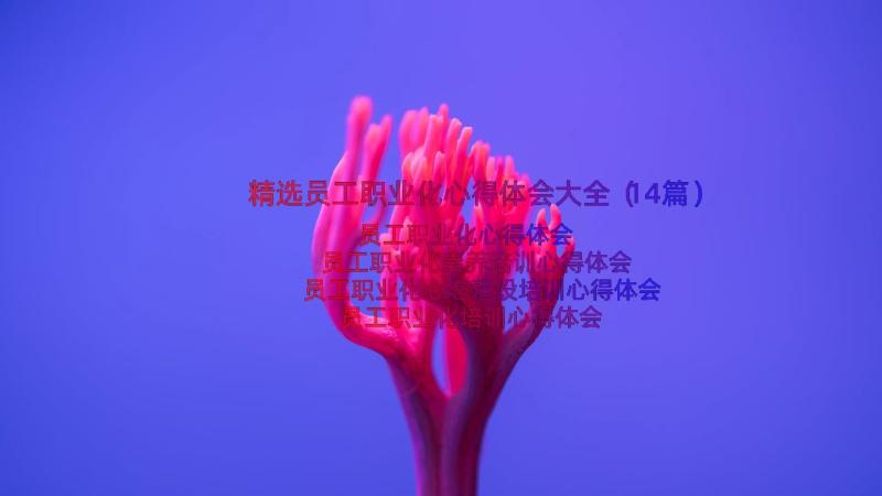 精选员工职业化心得体会大全（14篇）