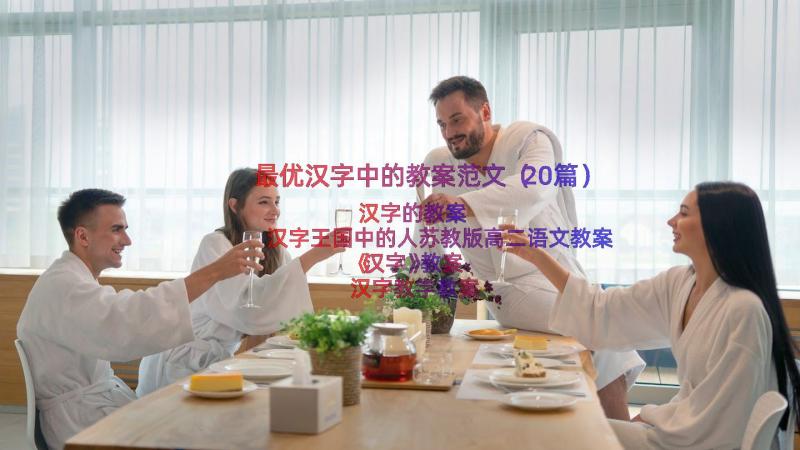 最优汉字中的教案范文（20篇）