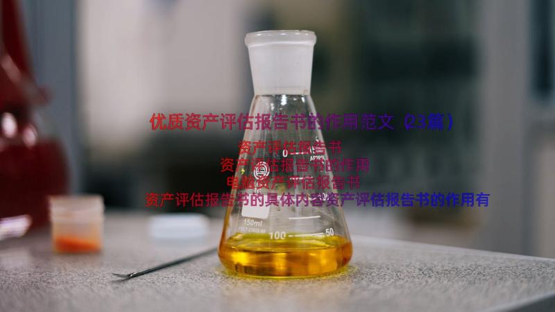 优质资产评估报告书的作用范文（23篇）