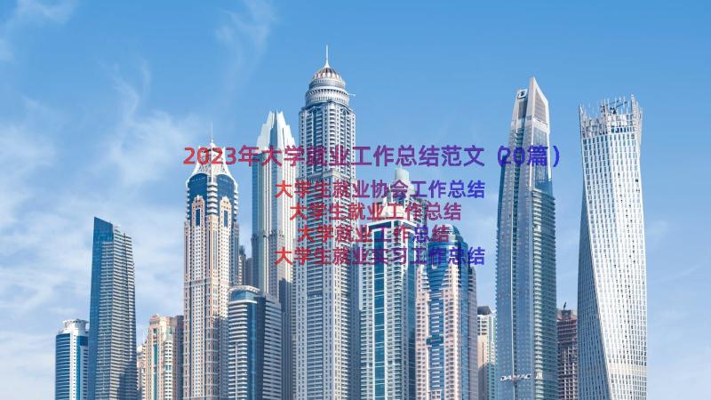 2023年大学就业工作总结范文（20篇）