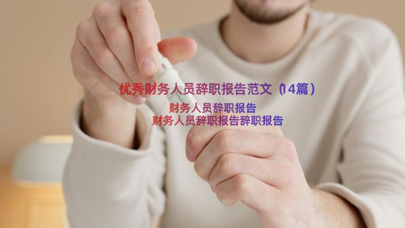 优秀财务人员辞职报告范文（14篇）