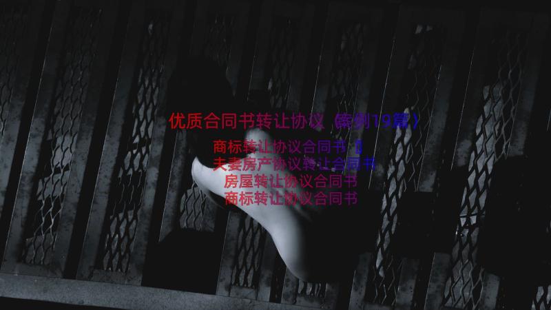 优质合同书转让协议（案例19篇）