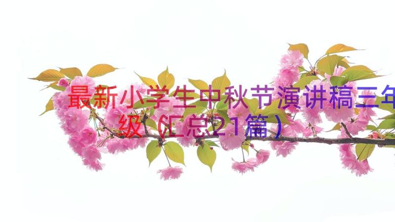 最新小学生中秋节演讲稿三年级（汇总21篇）