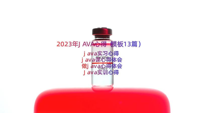 2023年JAVA心得（模板13篇）