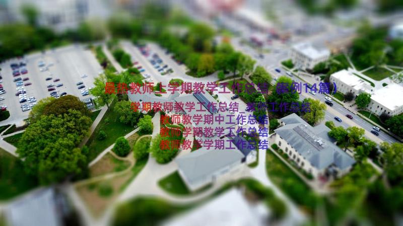 最热教师上学期教学工作总结（案例14篇）