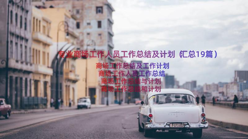 专业商场工作人员工作总结及计划（汇总19篇）