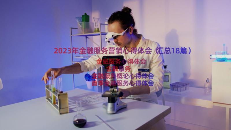 2023年金融服务营销心得体会（汇总18篇）