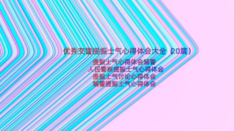 优秀交警提振士气心得体会大全（20篇）