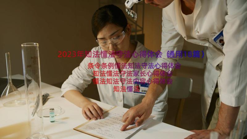 2023年知法懂法守法心得体会（通用18篇）