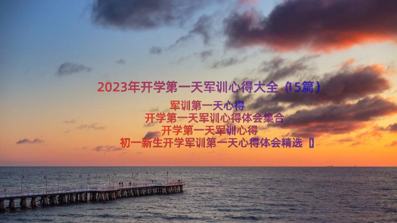 2023年开学第一天军训心得大全（15篇）