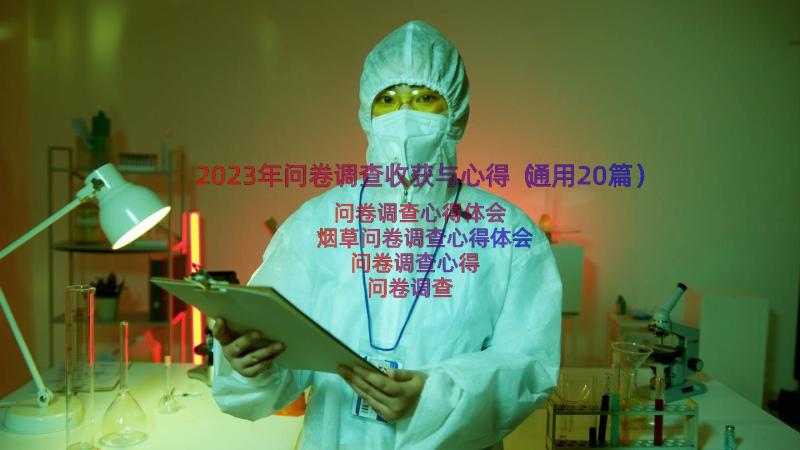 2023年问卷调查收获与心得（通用20篇）