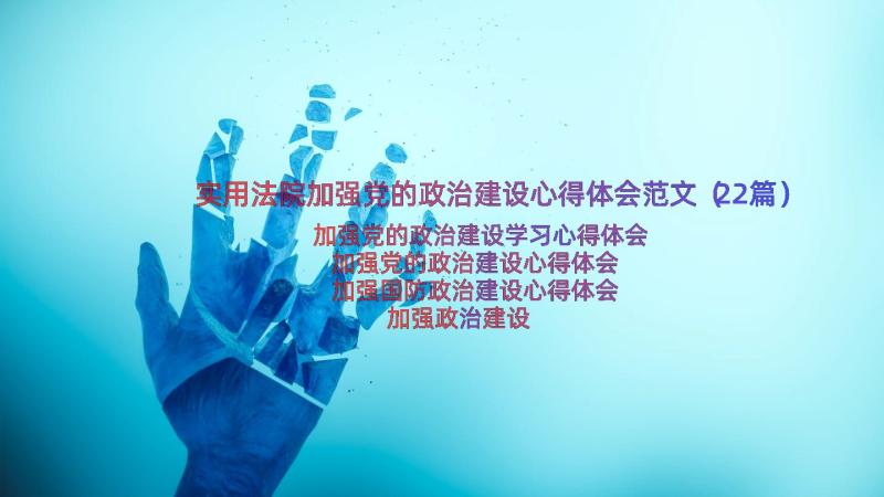 实用法院加强党的政治建设心得体会范文（22篇）