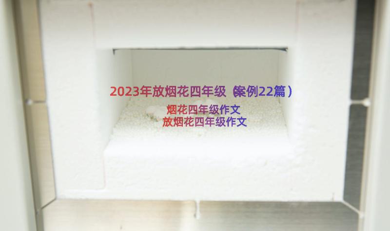 2023年放烟花四年级（案例22篇）