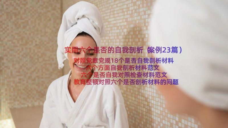 实用六个是否的自我剖析（案例23篇）