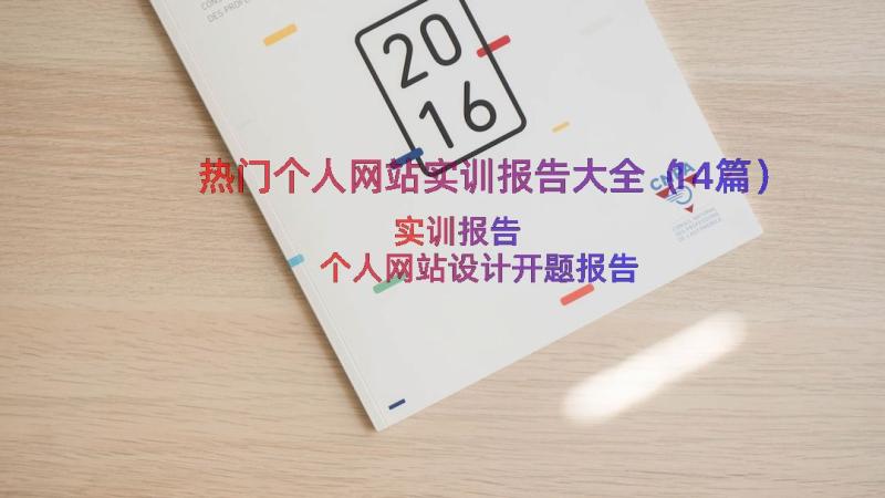 热门个人网站实训报告大全（14篇）