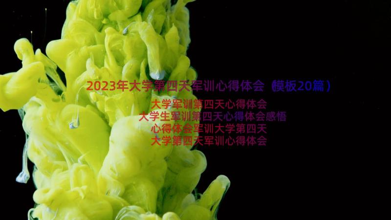 2023年大学第四天军训心得体会（模板20篇）