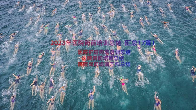 2023年医院岗前培训总结（汇总17篇）