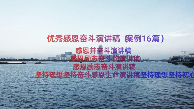 优秀感恩奋斗演讲稿（案例16篇）