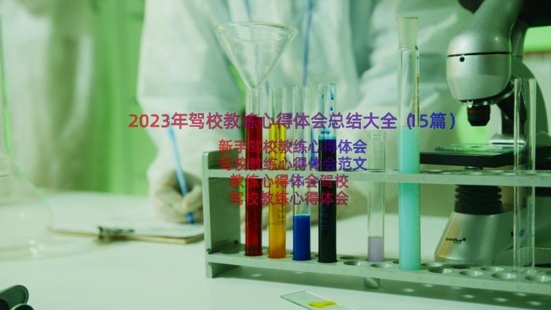 2023年驾校教练心得体会总结大全（15篇）